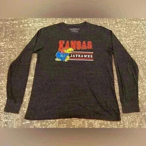 Kansas Jayhawks Colosseum Long Sleeve Shirt size XL color Black